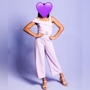 Stylish Lavender Jumpsuit With A Unique One shoulder design